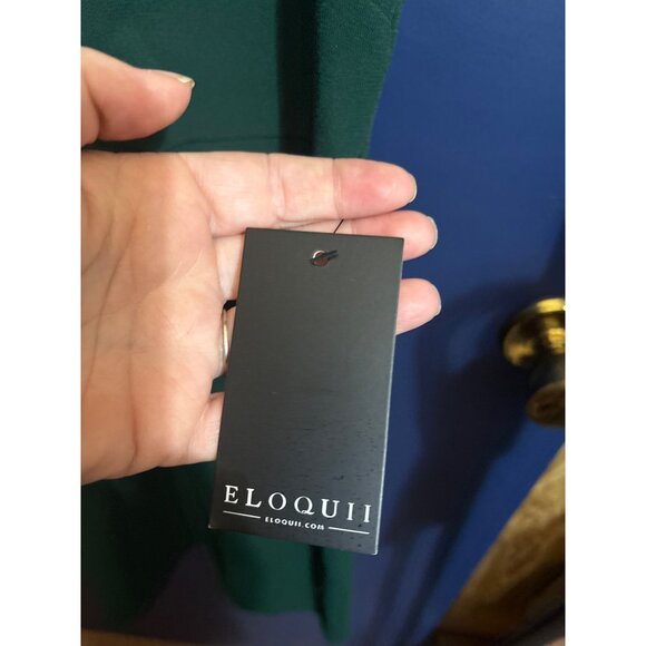 Eloquii Womens Green Ruffle Short Sleeve Dress Size 18 NWT - Picture 3 of 4